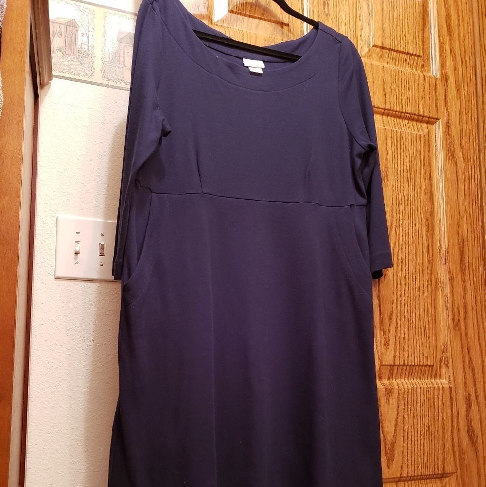 Jaclyn Smith Navy Blue Empire spandex Dress